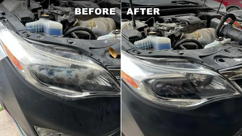 Before and after toyota · headlights detailing at Golden Auto Detailing in Lincoln, NE